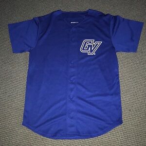Grand Valley Lakers Logo Royal Blue Baseball Jersey